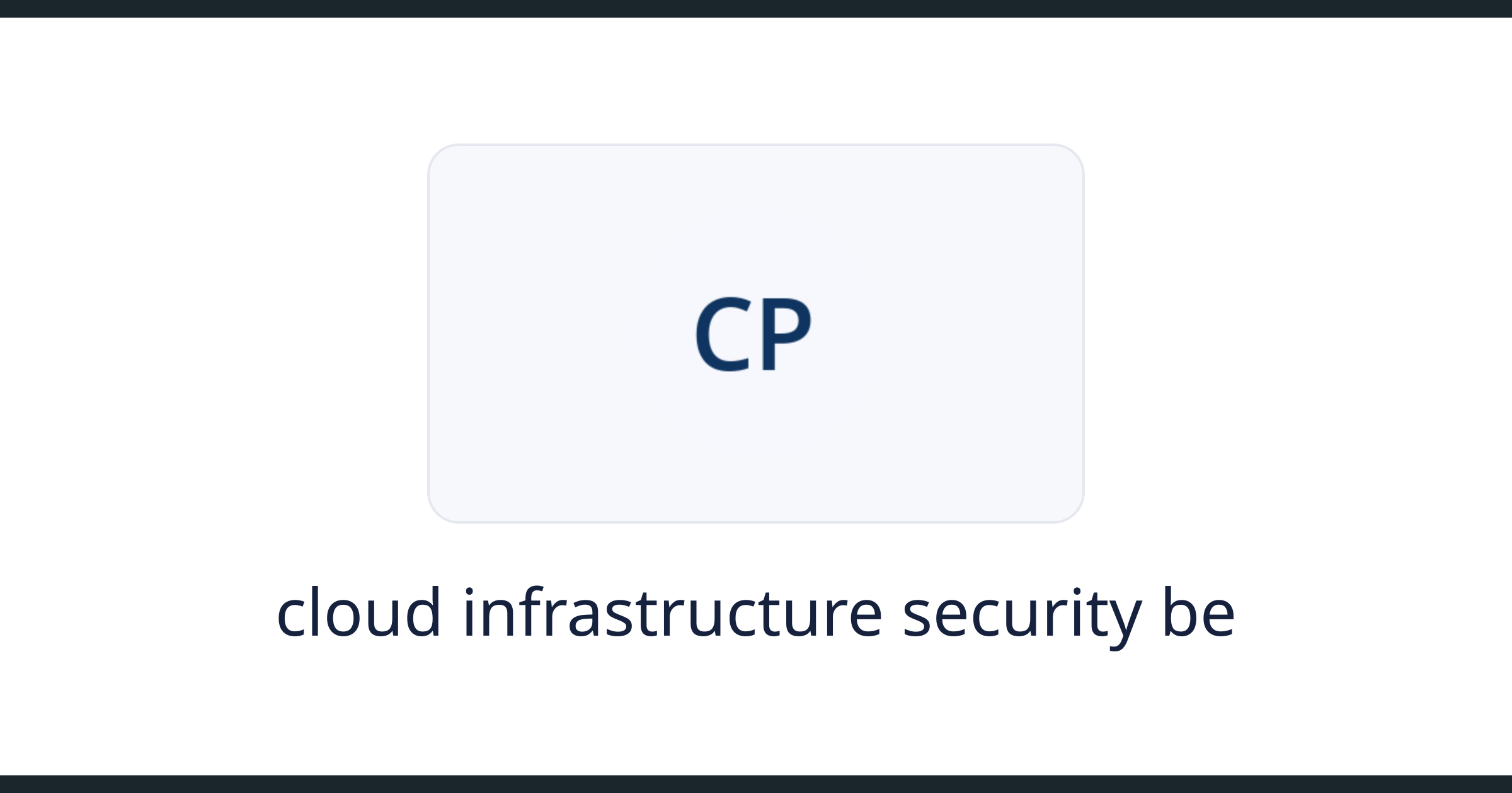 cloud infrastructure security best practices