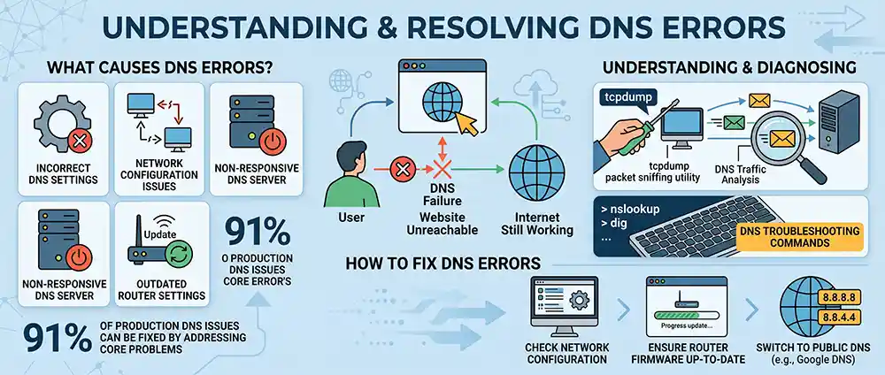 how to troubleshoot common dns resolution errors