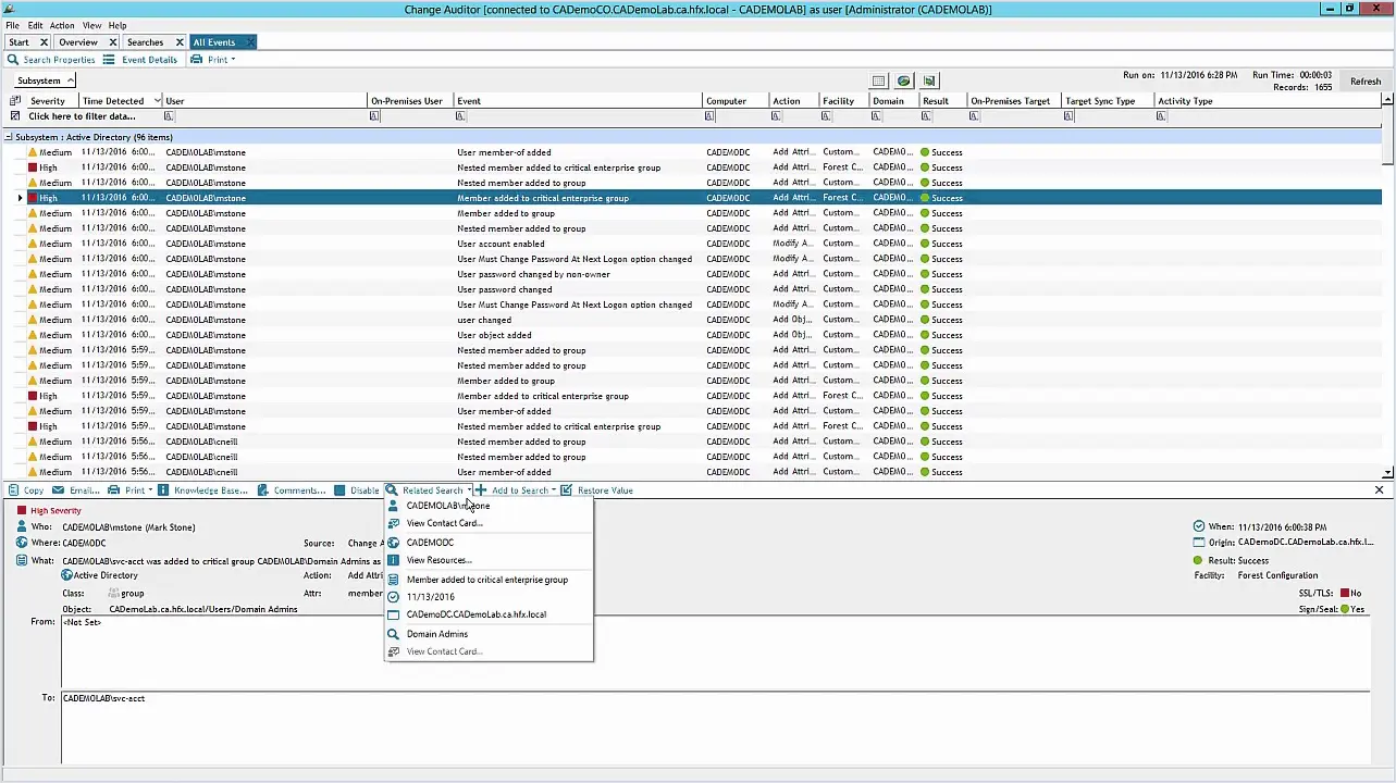 Specops Auditing Tool Features