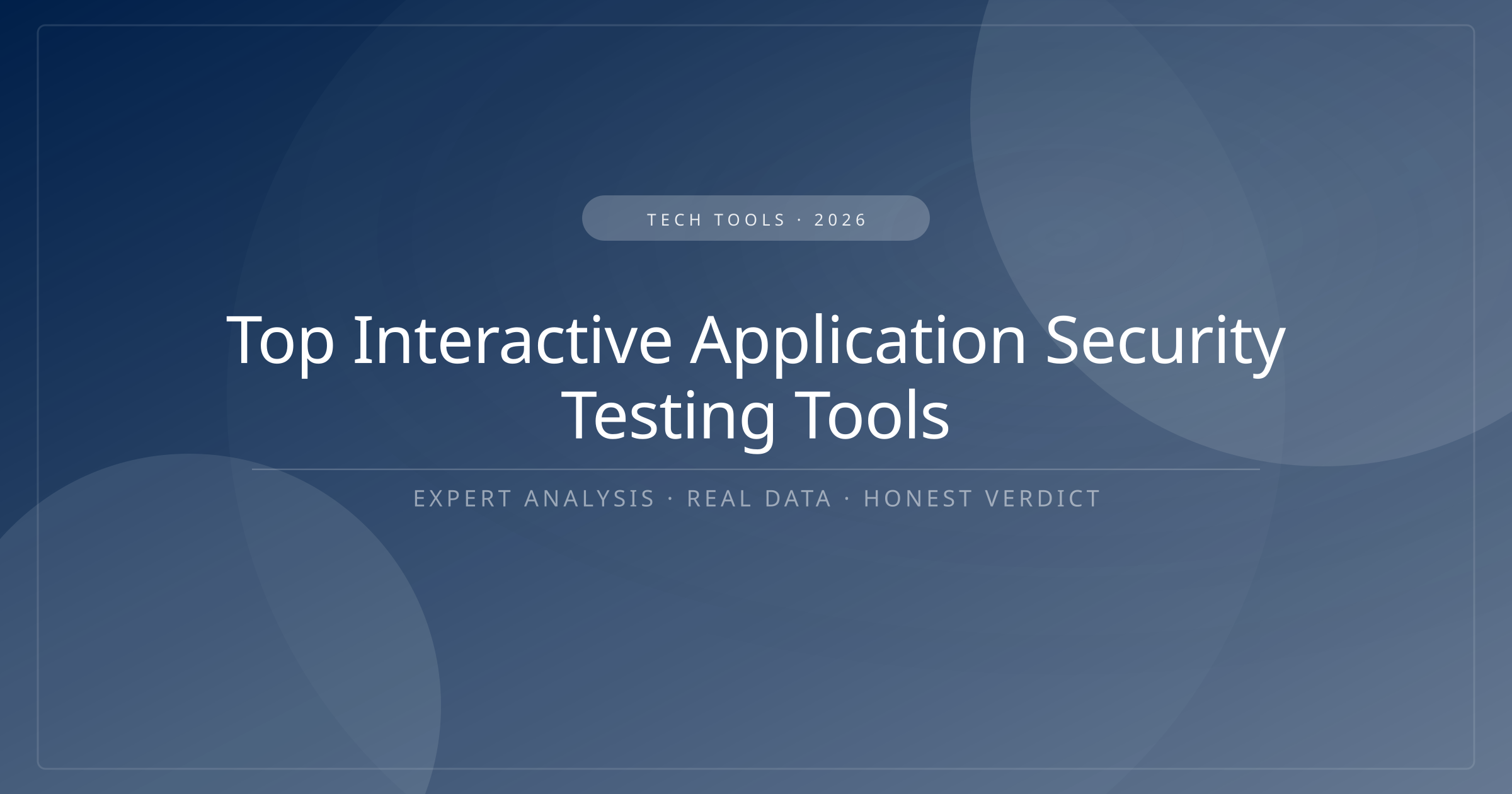 top interactive application security testing tools